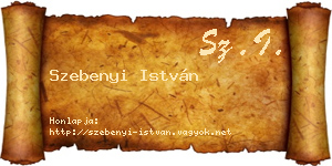 Szebenyi István névjegykártya